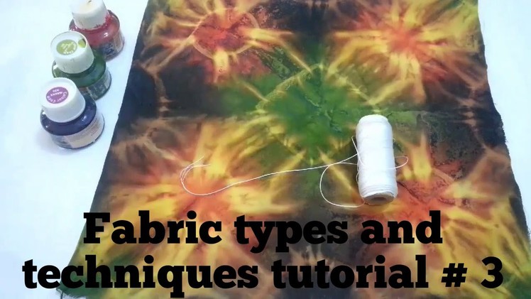 Fabric Painting techniques # 3. Scarf method. Silk painting. How to.  & Easy to. .