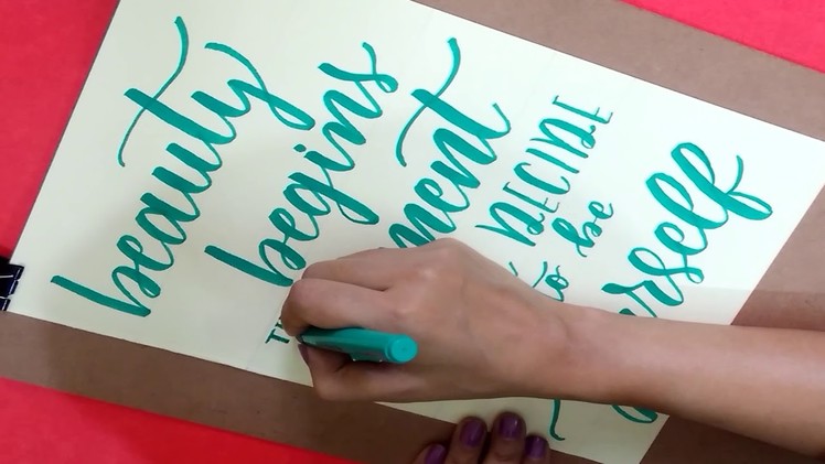 How To : CAMLIN BRUSH PEN Calligraphy in Different Styles | Shading Technique Part-1