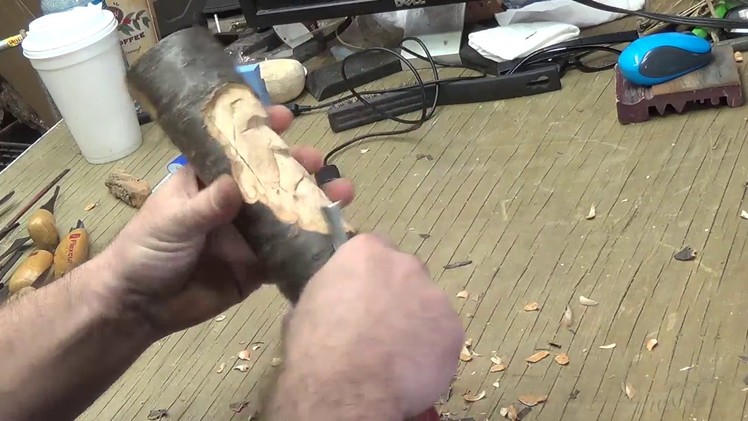 How to Carve a Wood Spirit With Hand Tools Part 3.