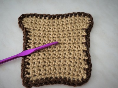 How to crochet a toast coaster ||Right hand