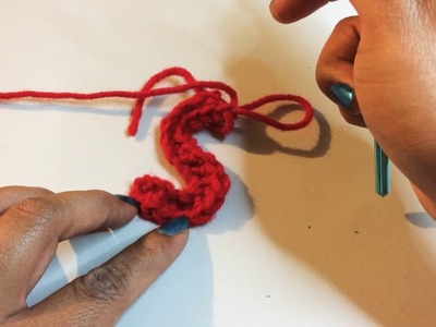 How to crochet the letter S