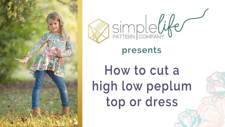 How to cut a high low peplum top circle skirt dress