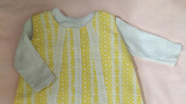 How to cutting & stitching ALine baby girl shirt style idea