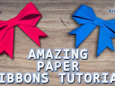 How to fold a paper Bow.Ribbon | Origami bow for gift box decoration | Kirigami | Lina's Craft Club