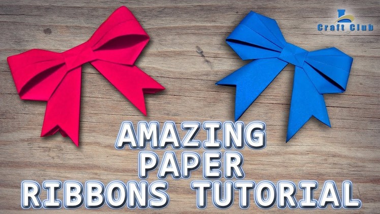 How to fold a paper Bow.Ribbon | Origami bow for gift box decoration | Kirigami | Lina's Craft Club