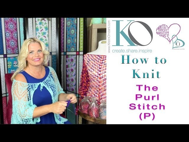 How to Knit the Purl Stitch Easy and Slow for Beginner Knitters