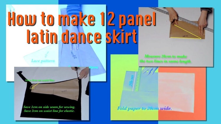 How to  make 12 panel dance skirt  video #34