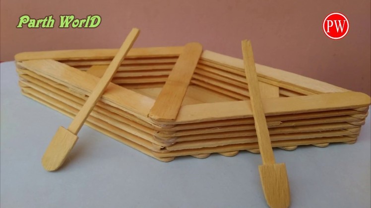 How to Make a Boat with Popsicle Sticks - Handmade - DIY Crafts - Art with Ice-Cream Sticks