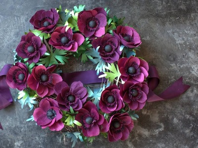 How To Make A Crepe Paper Anemone Wreath