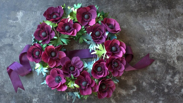 How To Make A Crepe Paper Anemone Wreath