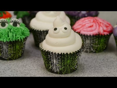 How To Make A Cute Ghost Cupcake For Halloween