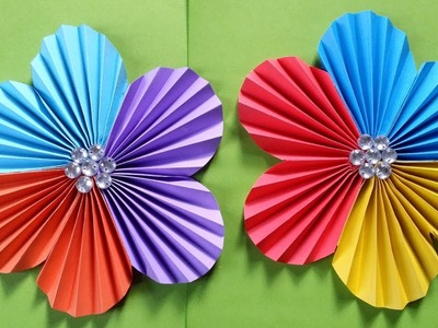 How To Make a  Flower With Colour Paper Easy & Simple !!!! Easy Paper Flower origami tutorial !