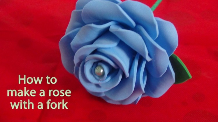 How to Make a Foam Rose Using a Fork - DIY