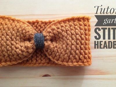 HOW TO MAKE A HEADBAND  IN GARTER STITCH - TUTORIAL STEP BY STEP FOR BEGINNER [LOOM KNITTING DIY]