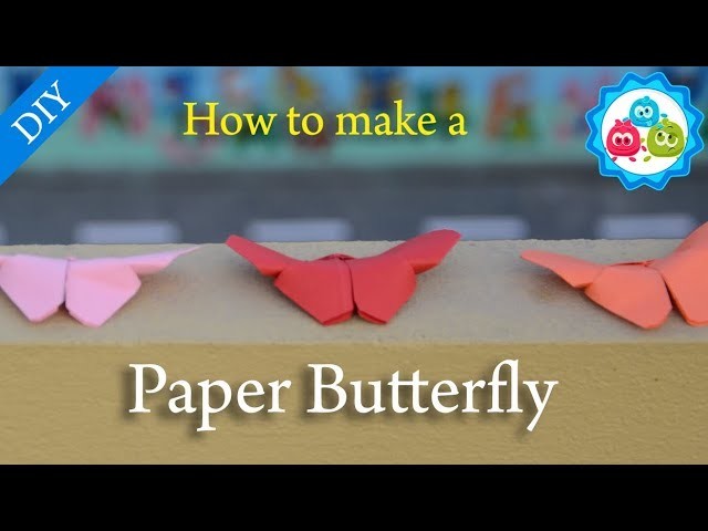 How to Make a Paper Butterfly Origami | Kids Crafts | Bubbly Dots Crafts