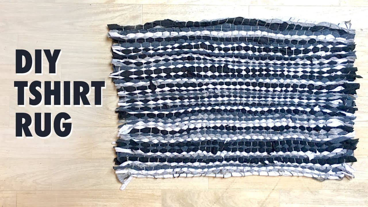 How to make a Rag Rug using Tshirts Tshirt rug tutorial