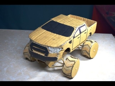 How to make a toy car FORD RANGER using Cardboard