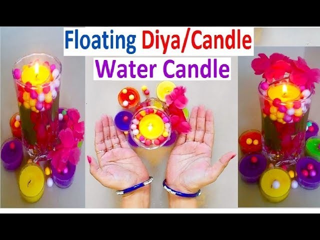 How to make a Water candle - Floating Diya & Candle Stand for Diwali & Christmas Decoration at home