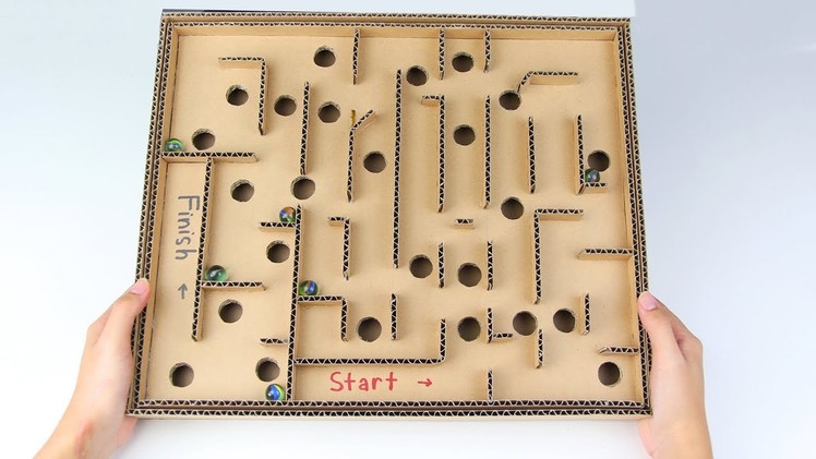 How To Make Amazing Broad Game Marble Labyrinth from Cardboad