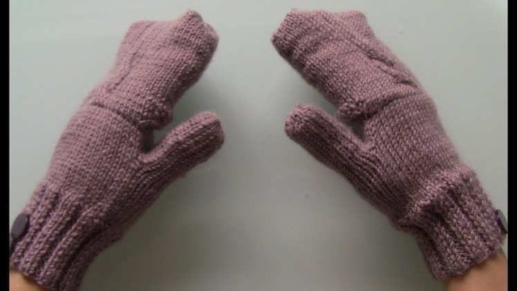 How to make convertible mittens - gloves tutorial part 5 ( add flip cups to your finger-less gloves)