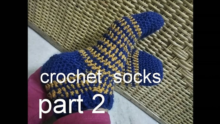 How to make crochet socks in hindi part - 2