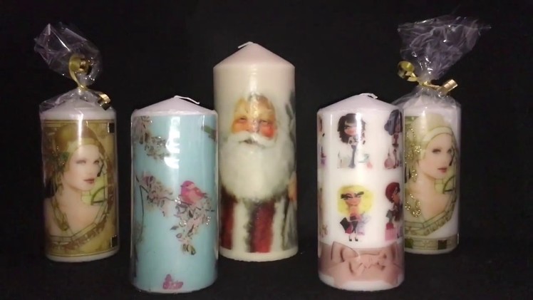 HOW TO MAKE: DECOUPAGE CANDLES USING OWN IMAGE