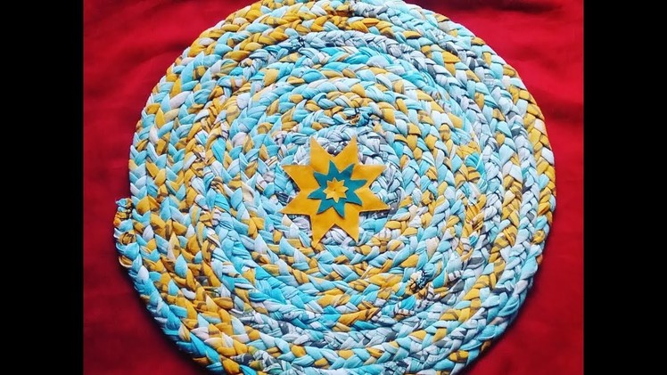 How to make Door mat with old clothes, carpet making easily at home l how to make braided rag rugs