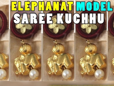 How to make Elephant Ring Kundan work Saree Kuchu at Home | Zooltv