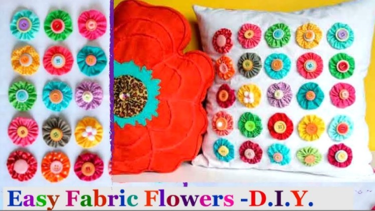 How to make Fabric flower | Handmade Quick & Easy Fabric Flowers-diy