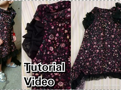 How To Make Frock.Cutting and Stitching.shirt for girl.designs for girl.TUTORIAL VIDEO.DIY.LATEST
