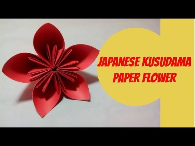 How to Make Japanese Kusudama Paper Flower || DIY Japanese Kusudama Flower Making