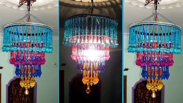 How To Make Jhumar.Chandelier | Wall Hanging Decoration | Beaded Chandelier | Home Decorating Ideas