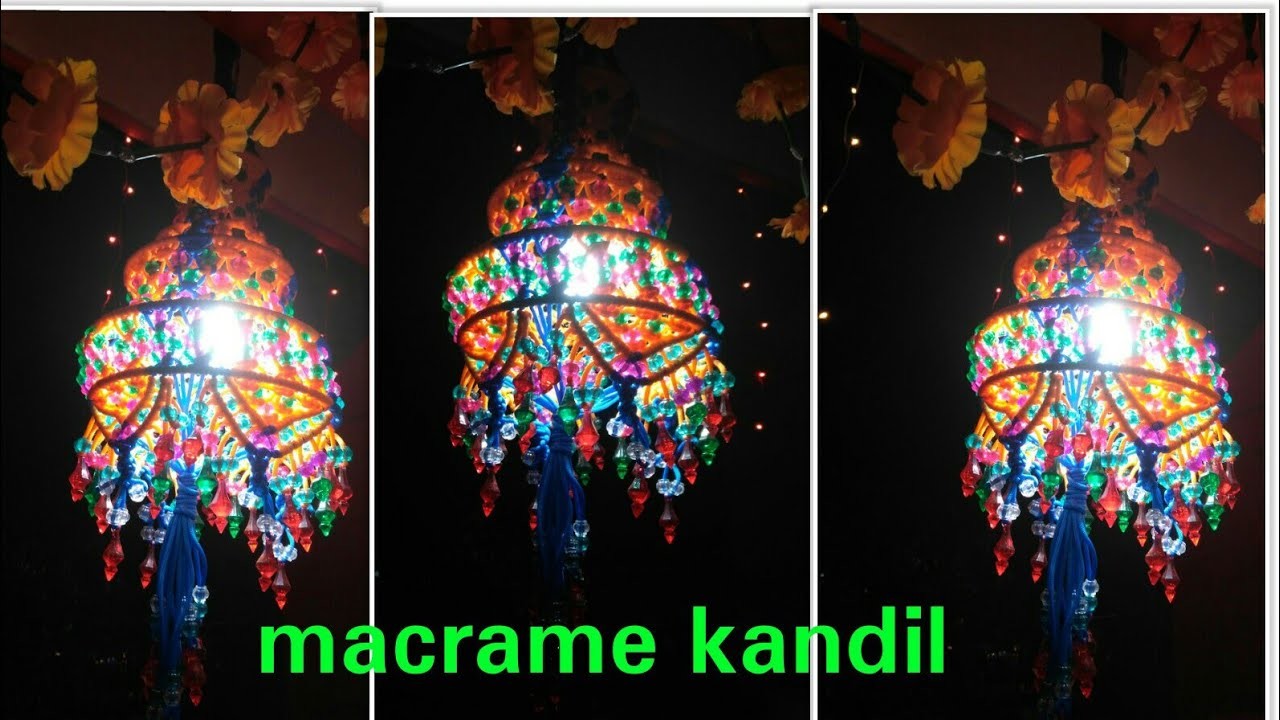 How To Make Macrame Diwali Kandil Jhumar At Home Full Video In this video i'm sharing with u new design macrame akash kandil 2020 /macrame diwali craft. macrame diwali kandil jhumar