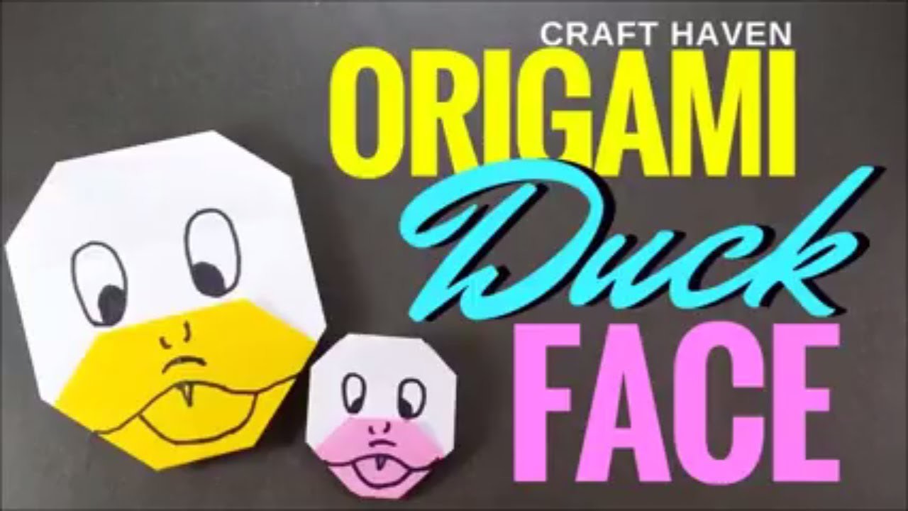 How to Make Origami Duck Face - Easy Origami Duck Tutorial for