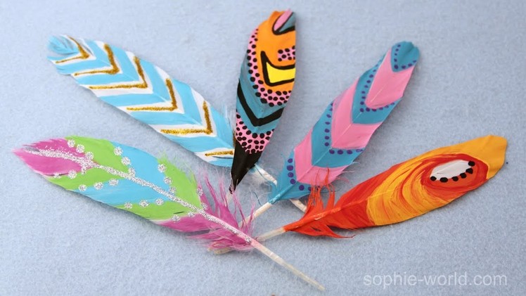 How to Make Painted Feathers | Sophie's World