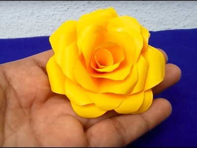 How to make paper Rose Flower easily,DIY realistic and easy paper roses making,origami paper crafts