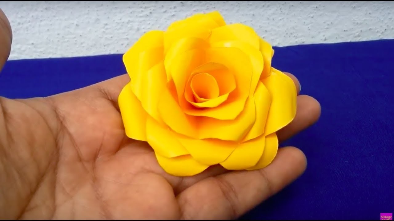 how to make paper rose flower easily diy realistic and easy paper paper rose flower making