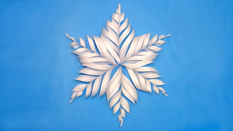 How To Make Paper Snowflake for Christmas Decorations - DIY 3D Christmas Crafts Tutorial.