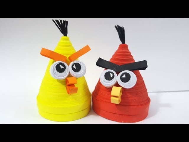 How to make quilling angry Birds very realistic 3D