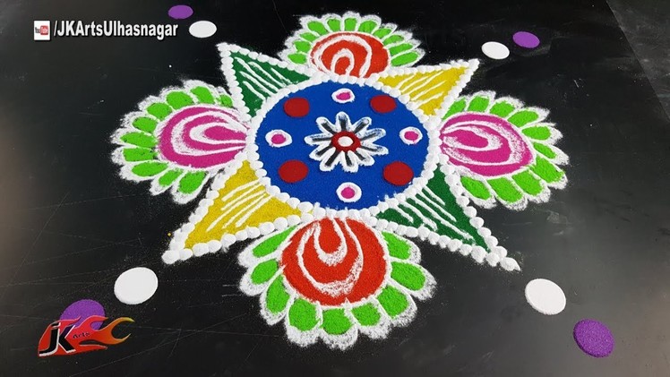 How to make Rangoli | Diwali special Rangoli | JK Arts 1303