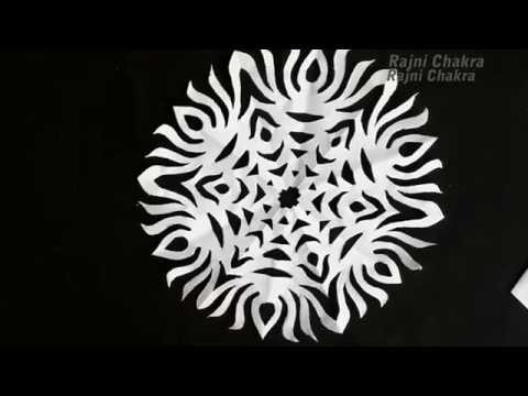 How to make simple & easy paper cutting  snowflake designs for kids