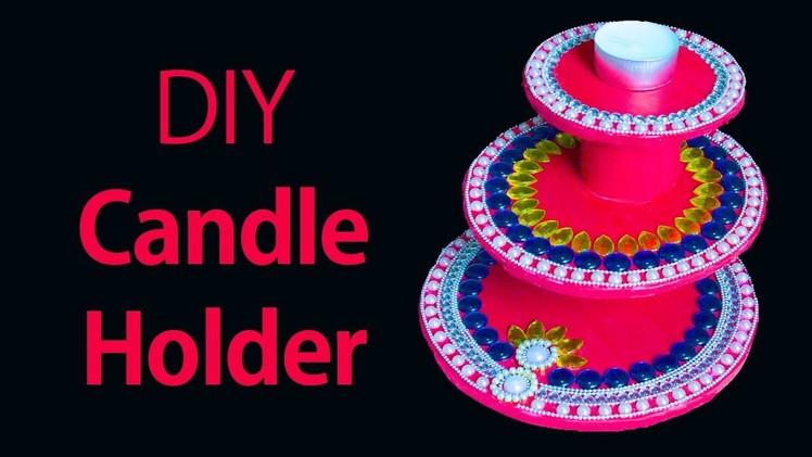 How to make unique candle holder or diya holder | Diwali Decoration | Best out of waste | Beads art