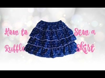 HOW TO SEW A THREE TIERED RUFFLE SKIRT, SEWING FOR BEGINNERS