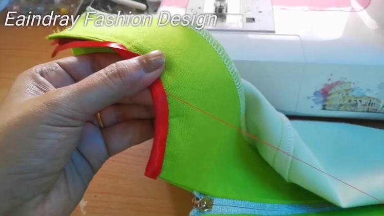 How to sew bias tape on your neckline