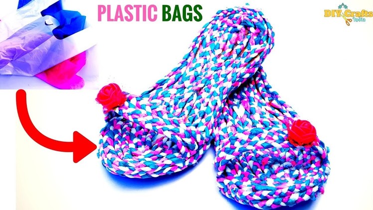 How to | Slippers Using Waste Plastic Bags | Best Out of Waste | DIYCrafts India #99