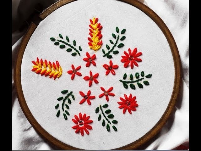 How to Stitch Lazy daisy Stitch Hand Embroidery Tutorial