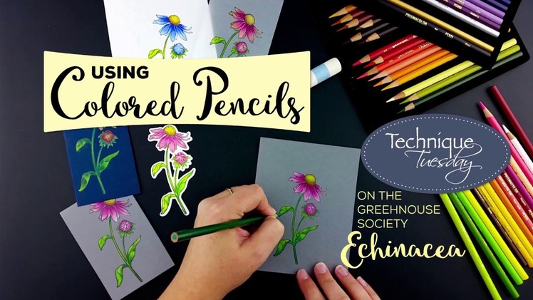 How to Use Colored Pencils on Dark Cardstock - Tips & Techniques Video - Technique Tuesday