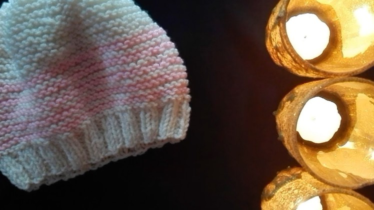 Knitting beanie for beginners टोपी बुन्ने का आसान तरीका Baby beanie knitting tutorial Knit a hat!
