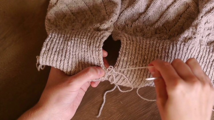 Knitting Tutorial: How to Mattress Stitch a Side Sweater Seam
