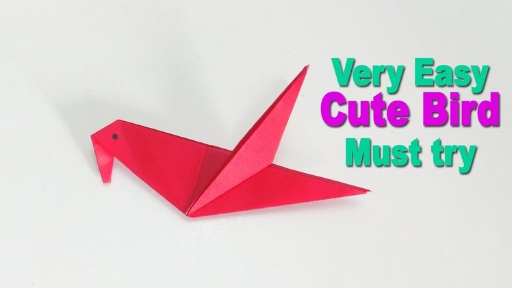 Origami bird easy – Origami easy bird making tutorial – How to make a paper bird step by step